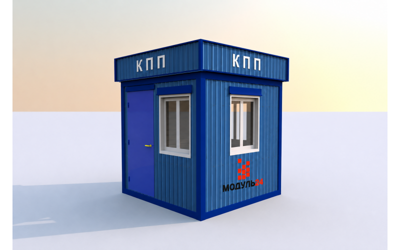 Бытовка под охрану 2,5х2 м, отделка - ДВП