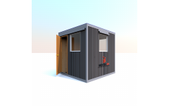Бытовка Пост охраны КПП 2,5х2,5 RAL - отделка вагонка