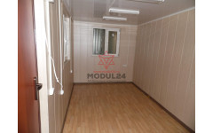 Теплый блок контейнер 12,69 кв.м, отделка - МДФ панели